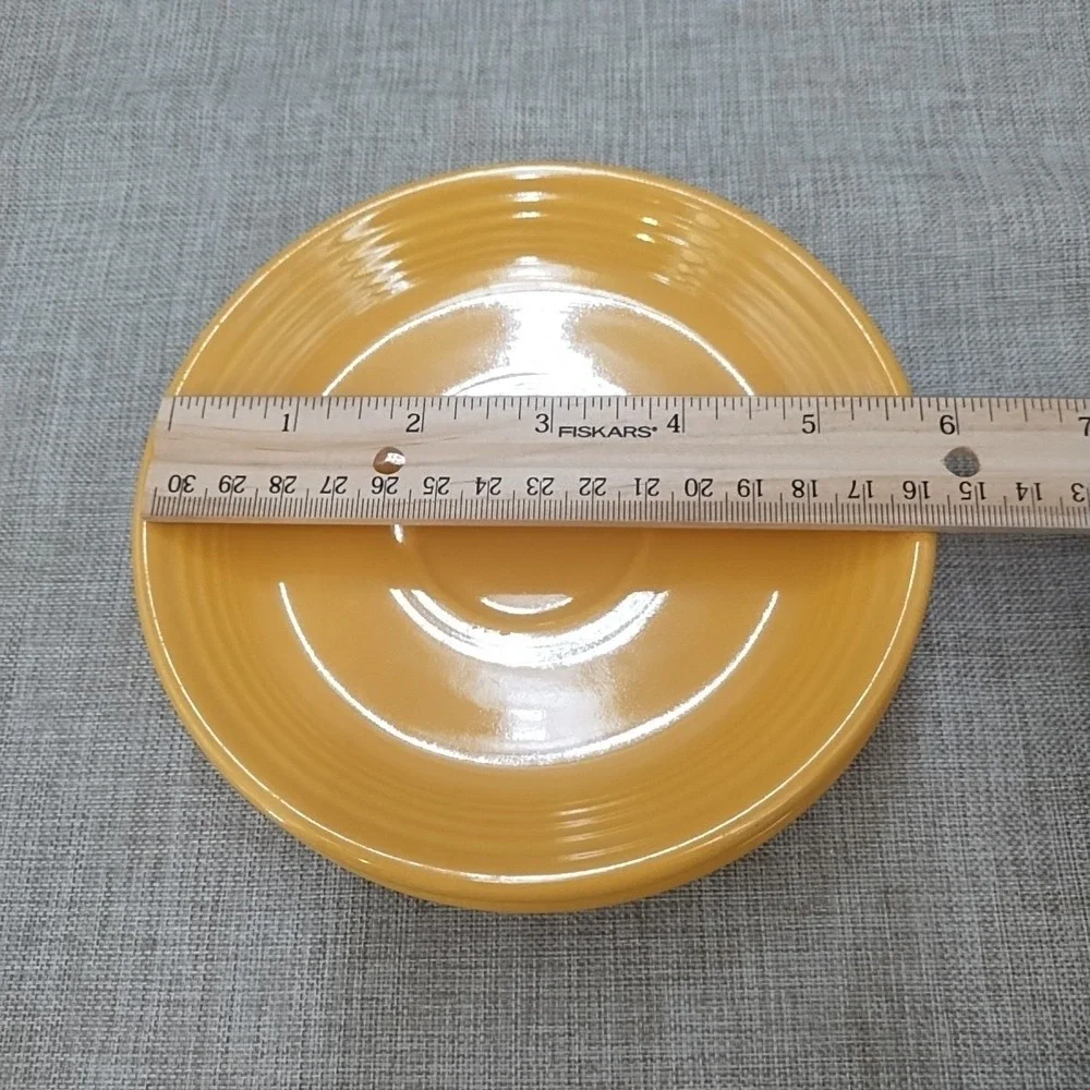 Vintage Fiesta Fiestware Yellow (1936-1969) Saucer Set of 2 Excellent Condition